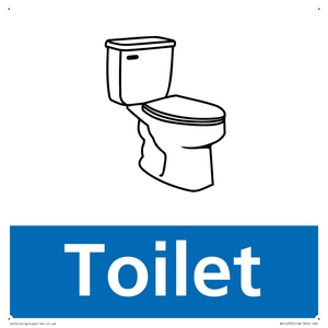 Toilet Illustrated Dementia Friendly Sign NHS Style Blue